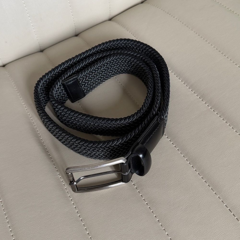 No-brand Men's Black and Grey Belt